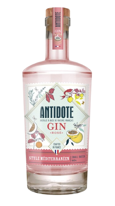 ANTIDOTE DISTILLE GIN ROSE STYLE MEDITERRANEEN (70 cl)